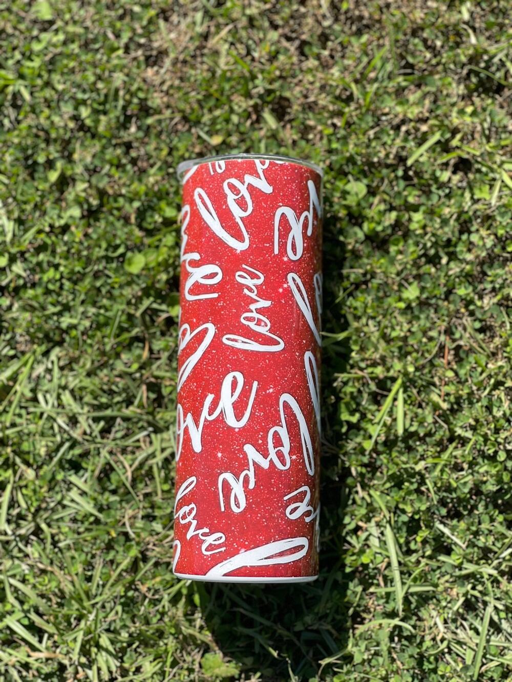 20oz Stainless Steel Tumbler Love